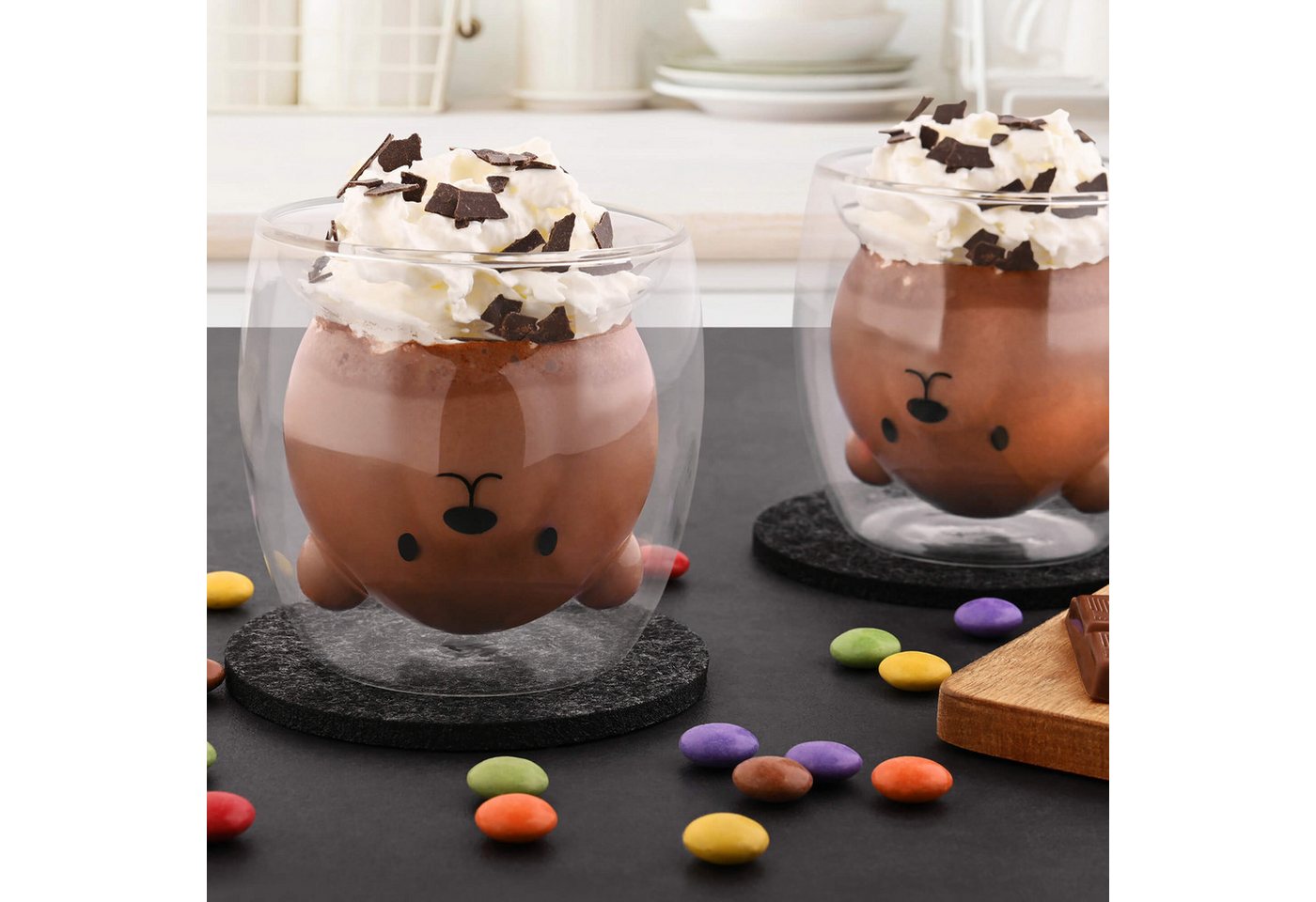 GRÄWE Glas GRÄWE Doppelwandige-Thermogläser, 250ml, 2er Set, Motiv Bär, Glas GRÄWE Glas GRÄWE Doppelwandige-Thermogläser, 250ml, 2er Set, Motiv Bär, Glas von GRÄWE