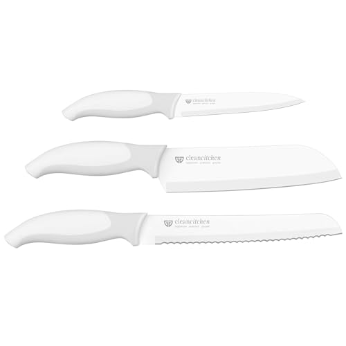 GRÄWE Küchenmesser-Set CleanCitchen 3-teilig weiß mit Silikongriffen, Messer-Set aus Edelstahl beschichtet spülmaschinengeeignet für Haushalt & Küche GRÄWE Küchenmesser-Set CleanCitchen 3-teilig weiß mit Silikongriffen, Messer-Set aus Edelstahl beschichtet spülmaschinengeeignet für Haushalt & Küche von GRÄWE