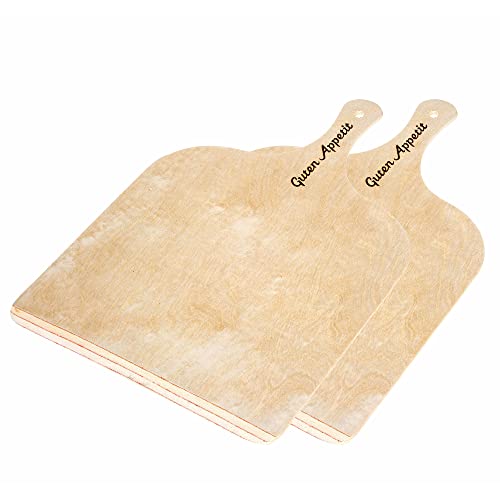 GRÄWE Pizzaschieber aus hochwertigem Sperrholz 2 Stück, 30 x 42 cm von GRÄWE