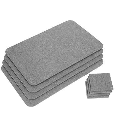 GRÄWE Platzmatten Tischmatten Platzsets Tischsets Tischunterlagen 4 Stück grau von GRÄWE