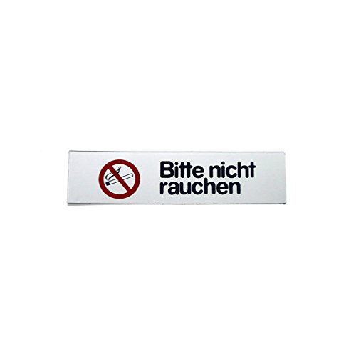 GRÄWE Türschild Bitte Nicht Rauchen - selbstklebendes Hinweisschild von GRÄWE