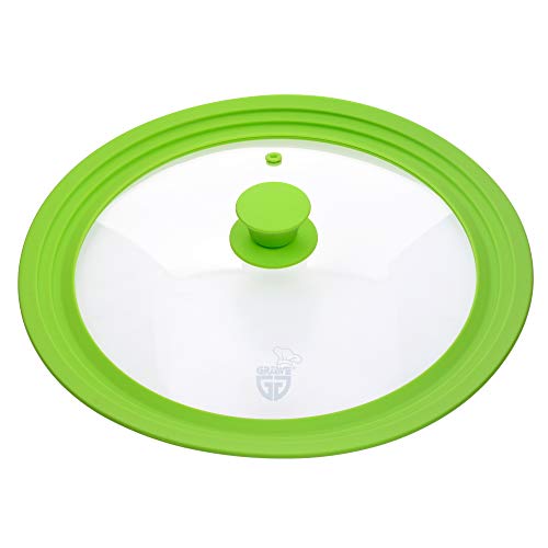 GRÄWE Universal-Glasdeckel Grün 28-32 cm, für Kochtöpfe und Pfannen, gehärtetes Glas, Silikongriff, mit Dampfaustritt GRÄWE Universal-Glasdeckel Grün 28-32 cm, für Kochtöpfe und Pfannen, gehärtetes Glas, Silikongriff, mit Dampfaustritt von GRÄWE