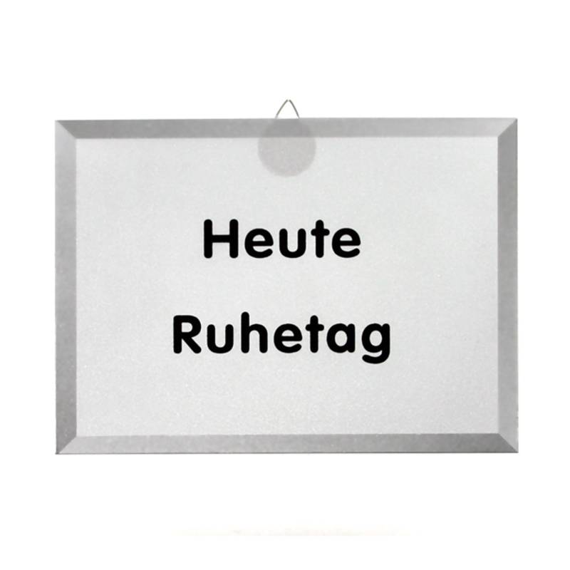 Hinweisschild Gastro, Heute Ruhetag, zum Aufhängen von GRÄWE