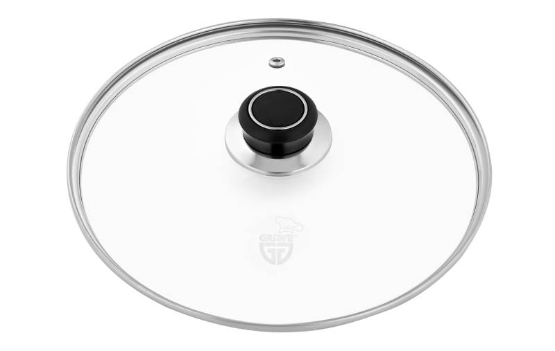 Glasdeckel mit Edelstahlring, Ø 24 cm inkl. Dampfaustritt von GRÄWE
