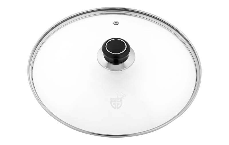 Glasdeckel mit Edelstahlring, Ø 30 cm inkl. Dampfaustritt von GRÄWE