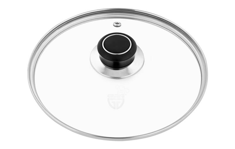 Glasdeckel mit Edelstahlring, Ø 20 cm inkl. Dampfaustritt von GRÄWE