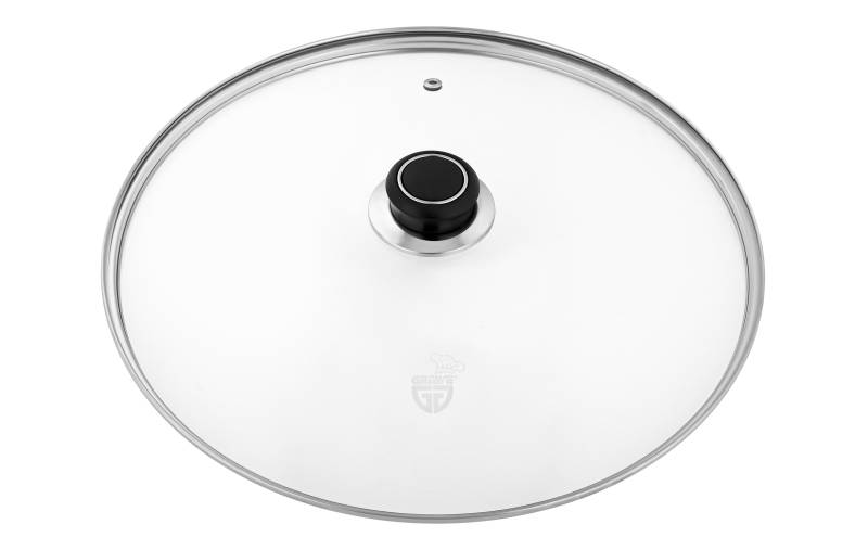 Glasdeckel mit Edelstahlring, Ø 32 cm inkl. Dampfaustritt von GRÄWE