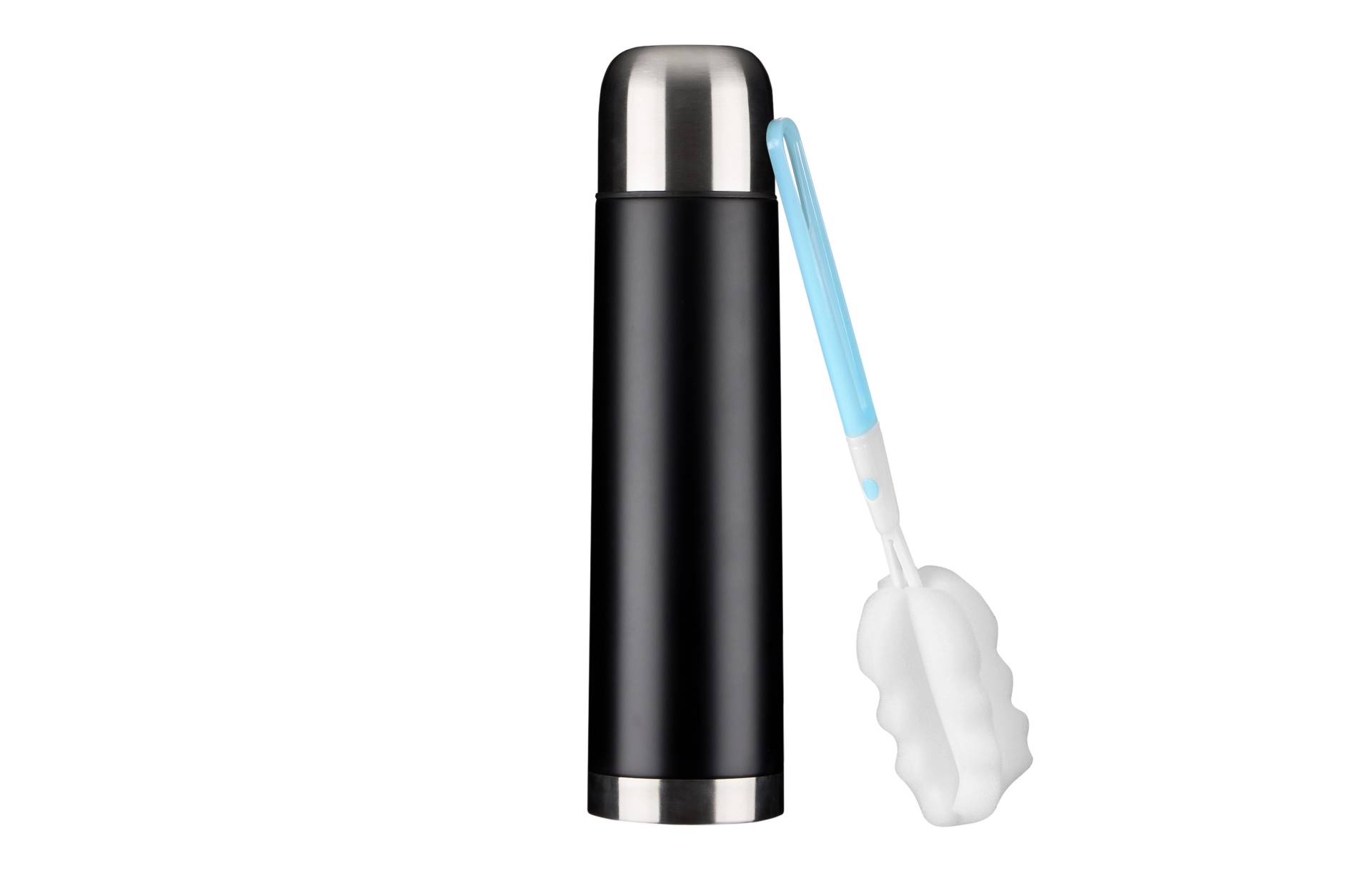 Isolierflasche inkl. Reinigungsbürste, 1 Liter, Schwarz Isolierflasche inkl. Reinigungsbürste, 1 Liter, Schwarz von GRÄWE