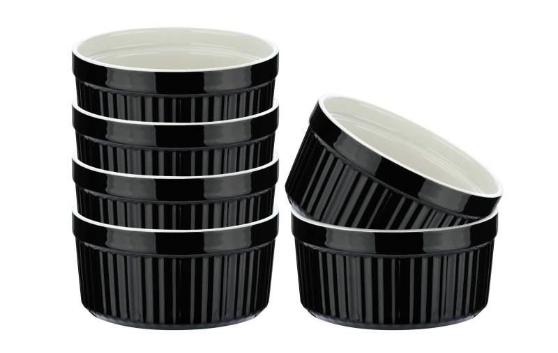 Keramikschälchen, 6-teilig, 250 ml, Schwarz Glänzend von GRÄWE