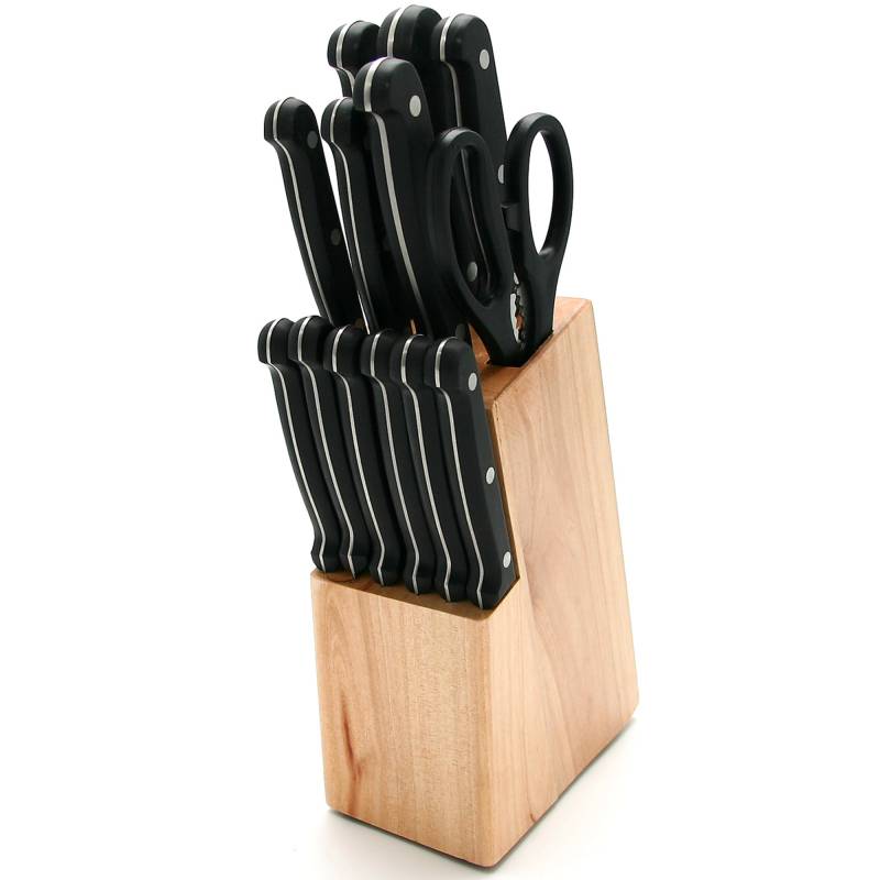 Messerblock Classic, 14-teilig, Kochmesserset, schwarzer Griff von GRÄWE