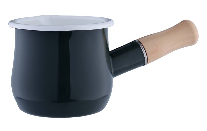 Milchtopf Emaille, 450 ml, Ø 10,5 cm, Grau von GRÄWE