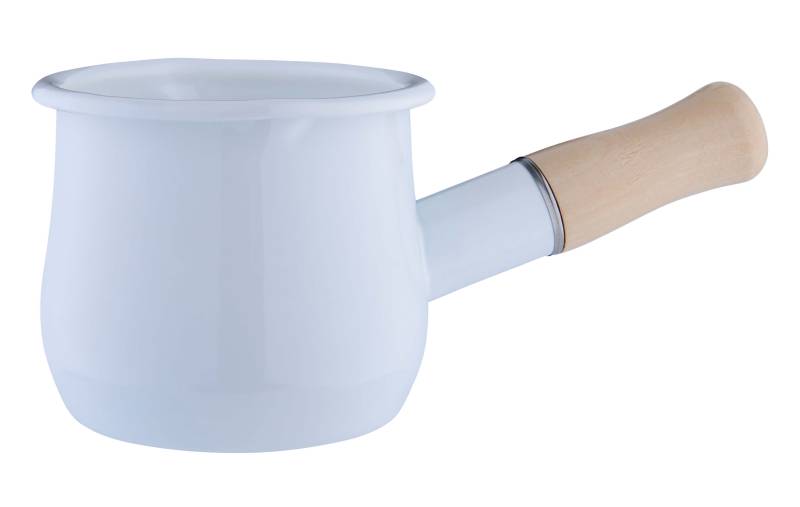 Milchtopf Emaille, 450 ml, Ø 10,5 cm, Weiß von GRÄWE