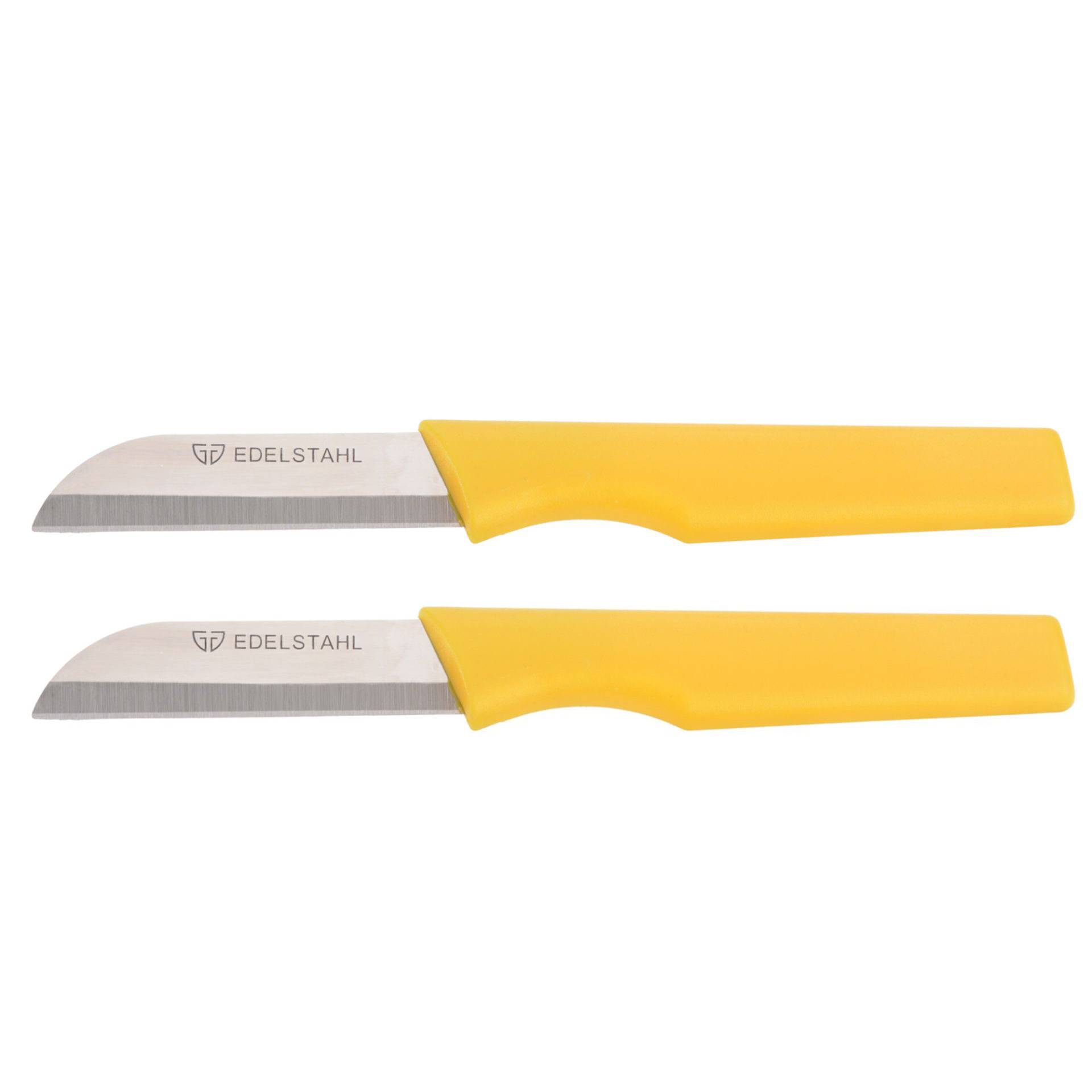 Gemüsemesser, 2-teilig, Edelstahl, Gelb von GRÄWE