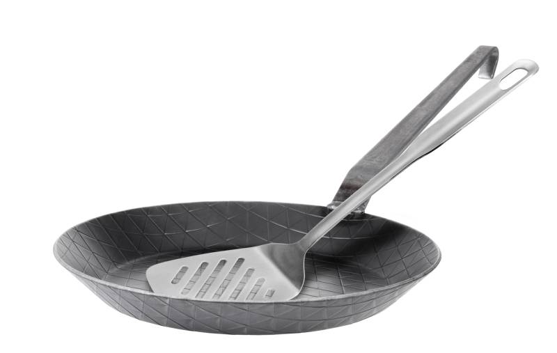 Schmiedeeiserne Bratpfanne F 400, Ø 24 cm, Made in Germany, inkl. Pfannenwender von GRÄWE