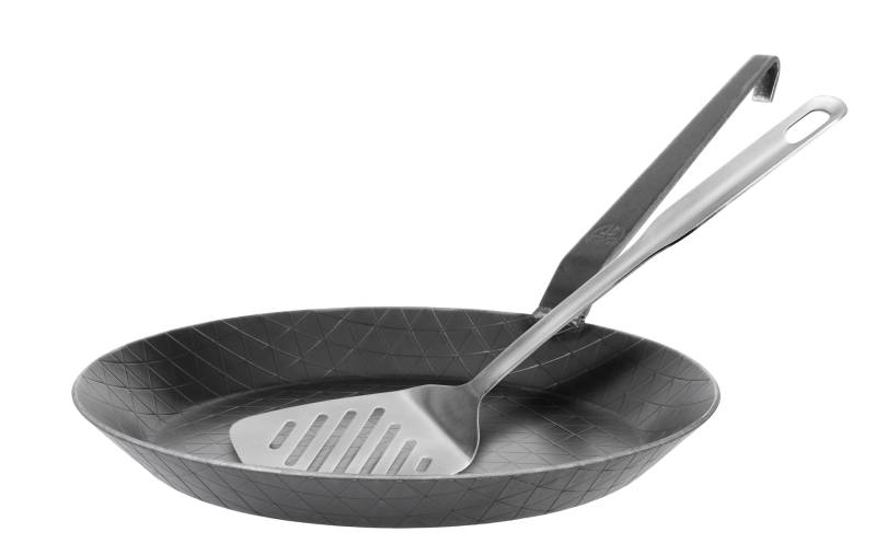 Schmiedeeiserne Bratpfanne F 400, Ø 28 cm, Made in Germany, inkl. Pfannenwender von GRÄWE