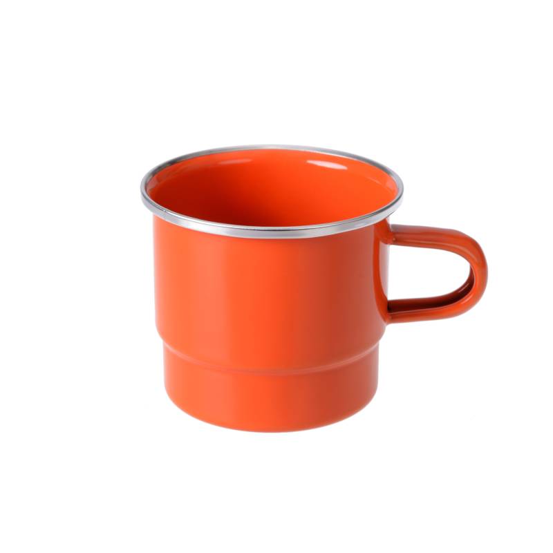 Trinkbecher Emaille, 300 ml, stapelbar, mit Henkel, Rot von GRÄWE
