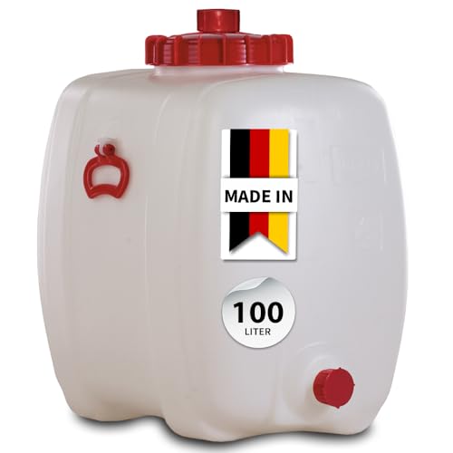 GRAF Universal-Fass 100 Liter oval aus lebensmittelechten PE - Wasserkanister, Kanister, Gärbehälter, Fass, Wasserbehälter, Mostfass, Wasserfass, Fass mit Deckel, Kunststofffass, Barrel von Graf