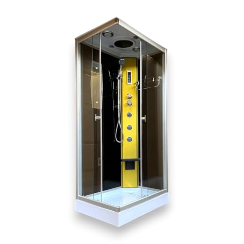 Dusche Duschkabine Duschtempel Duschabtrennung Modell TAORMINA 100 x 70 cm Fertigdusche Öffnung links von GRAFICA MA.RO SRL