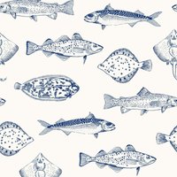 Graham&brown - Joules Vliestapete Name The Plaice Coast Blue 10mx52cm von GRAHAM & BROWN