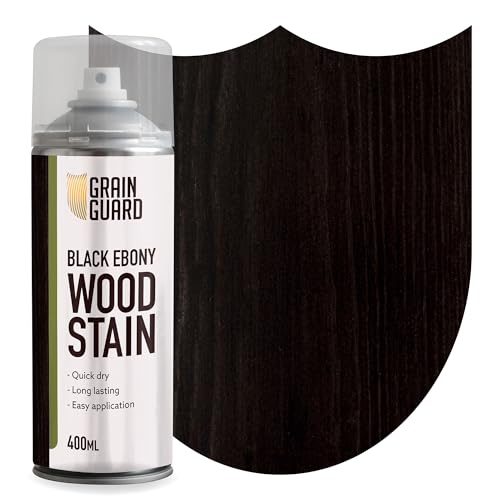 GRAIN GUARD Holzbeize Aerosol | Schwarzes Ebenholz | Beize auf Wasserbasis | einfache Sprühanwendung | schnell trocknend | 400 ml von GRAIN GUARD