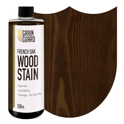 GRAIN GUARD Holzbeize | Französisches Eichenholz | 500ml | Wasserbasiert & Geruchsarm | Umweltfreundlich und Nicht Toxisch | Holzbeize für Innenmöbel | Einfache Anwendung | Schnelltrocknend von GRAIN GUARD