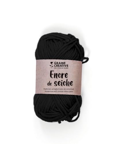 Baumwollgarn für Häkeln und Amigurumi 55 m - schwarz Baumwollgarn für Häkeln und Amigurumi 55 m - schwarz von GRAINE CREATIVE