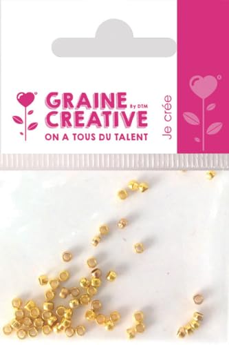 GRAINE CREATIVE Quetschperlen (Blei), 2 mm, Gold, 60 Stück von GRAINE CREATIVE