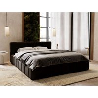 Polsterbett mit Bettkasten 120x200, Schwarz Samt, Split Polsterbett mit Bettkasten 120x200, Schwarz Samt, Split von GRAINGOLD