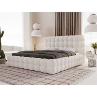 Polsterbett mit Bettkasten 160x200, Beige Bouclé, Twist von GRAINGOLD