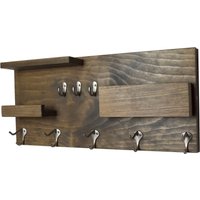 Moderne Wandgarderobe Mit Ablage Und Haken Für Den Eingangsbereich von GRAINandGRIT