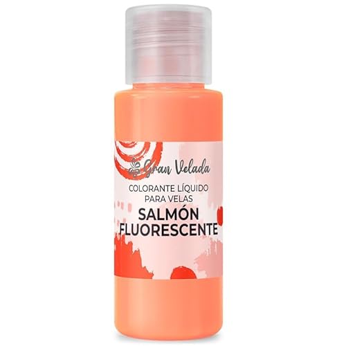 Flüssiger Farbstoff für Kerzen, fluoreszierender Lachs, einfach zu bedienen, konzentriert und kostengünstig | Fügen Sie Energie und Vitalität in Ihre Kreationen mit nur wenigen Tropfen hinzu | 30 ml von GRAN VELADA