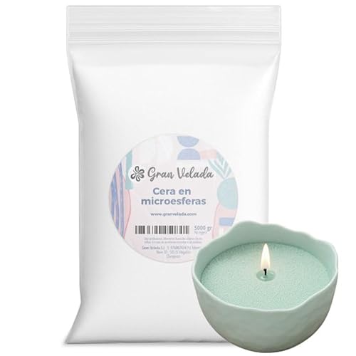 Gran Velada Mikrokugelwachs, 1 kg, Palmpflanze, für Kerzen im Glas und Schnee-Effekt, einfach zu verwenden und zu färben Gran Velada Mikrokugelwachs, 1 kg, Palmpflanze, für Kerzen im Glas und Schnee-Effekt, einfach zu verwenden und zu färben von GRAN VELADA