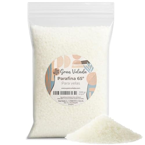 Gran Velada Paraffin 65º in Perlen, 1 kg, Paraffin mit hoher Härte und mittlerem bis hohem Schmelzpunkt, ideal für dekorative Kerzen und langlebige Kerzen Gran Velada Paraffin 65º in Perlen, 1 kg, Paraffin mit hoher Härte und mittlerem bis hohem Schmelzpunkt, ideal für dekorative Kerzen und langlebige Kerzen von GRAN VELADA