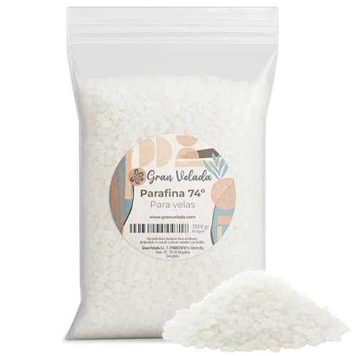 Gran Velada Paraffin 74º mikrokristalline 1 kg | Paraffin Perlen mit hohem Schmelzpunkt | ideal für dekorative Kerzen in Formen mit feinen Details und langlebig Gran Velada Paraffin 74º mikrokristalline 1 kg | Paraffin Perlen mit hohem Schmelzpunkt | ideal für dekorative Kerzen in Formen mit feinen Details und langlebig von GRAN VELADA