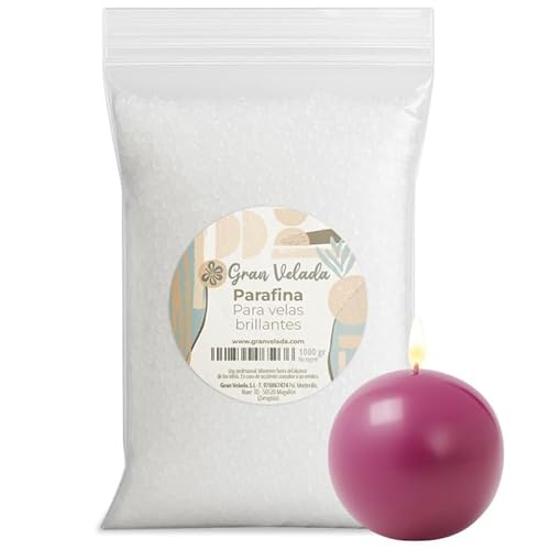 Gran Velada Paraffin für Glanzkerzen 1 kg | Paraffin aus Perlen transparent und elastisch mit niedrigem Schmelzpunkt | Ideal für Glossy Kerzen mit Spiegel- und Glatt-Finish Gran Velada Paraffin für Glanzkerzen 1 kg | Paraffin aus Perlen transparent und elastisch mit niedrigem Schmelzpunkt | Ideal für Glossy Kerzen mit Spiegel- und Glatt-Finish von GRAN VELADA