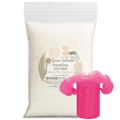 Gran Velada Paraffin für Lotusblüten, 1 kg, GV-565 | Schmelzöffnungseffekt | ideal für handgefertigte und exotische Kerzen von GRAN VELADA