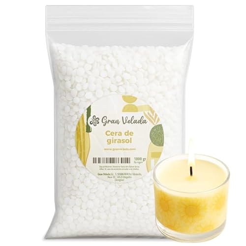 Gran Velada Sonnenblumenwachs 1 kg für die Kerzenherstellung | Schmelzpunkt 46-51 °C | glatte und glänzende Oberfläche | kristallisiert nicht oder hinterlässt keine Gerüche Gran Velada Sonnenblumenwachs 1 kg für die Kerzenherstellung | Schmelzpunkt 46-51 °C | glatte und glänzende Oberfläche | kristallisiert nicht oder hinterlässt keine Gerüche von GRAN VELADA
