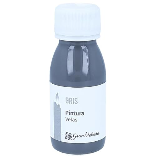 Graue Farbe für Kerzen, personalisierte Dekoration von Votiven und Fans, schnell trocknend, ideal für die Erstellung einzigartiger Designs, einfach mit Pinsel oder Schwamm aufzutragen, 60 ml Graue Farbe für Kerzen, personalisierte Dekoration von Votiven und Fans, schnell trocknend, ideal für die Erstellung einzigartiger Designs, einfach mit Pinsel oder Schwamm aufzutragen, 60 ml von GRAN VELADA