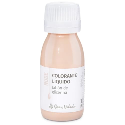 Nude Flüssigseifenfarbe für Glycerinseife: Kreieren Sie einzigartige Seifen mit nur wenigen Tropfen, ideal für helle oder intensive Töne. | 70 ml Nude Flüssigseifenfarbe für Glycerinseife: Kreieren Sie einzigartige Seifen mit nur wenigen Tropfen, ideal für helle oder intensive Töne. | 70 ml von GRAN VELADA