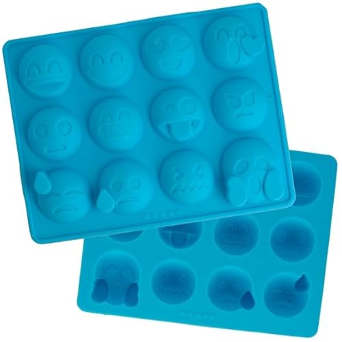 Silikonform für Emoticons: 12 lustige Figuren à 3 x 1 cm, ideal für Magnete, Mini-Seifen und mehr von GRAN VELADA