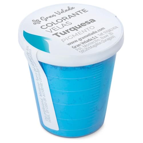 Türkisfarbenes Kerzenpulver, nicht wandernde Pigmente, lebendige und langlebige Farben, hohe Ergiebigkeit, ideal für handgefertigte Kerzen und Fanalien, 30 ml Türkisfarbenes Kerzenpulver, nicht wandernde Pigmente, lebendige und langlebige Farben, hohe Ergiebigkeit, ideal für handgefertigte Kerzen und Fanalien, 30 ml von GRAN VELADA