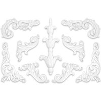 Grand Decor - 1 Set Ornamente - Stuck aus pu, stoßfest & hart - Dekoration große Auswahl: W864x2 von GRAND DECOR