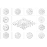 Stuckrosette aus pu, R101 bis R124 - Deckenrosette Stuck Wanddeko Wohnzimmer: R108 - ø 76 cm - Grand Decor von GRAND DECOR