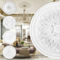 Grand Decor - Stuckrosette aus pu, R101 bis R124 - Deckenrosette Stuck Wanddeko Wohnzimmer: R107 - ø 83 cm von GRAND DECOR