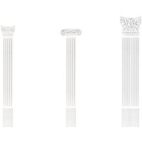 Grand Decor - Pilaster 135x20mm Wandreliefe Stuckdekor aus pu - stoßfest PL253: Kapitell - Modell 3 von GRAND DECOR