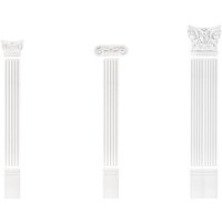 Pilaster 135x20mm Wandreliefe Stuckdekor aus pu - stoßfest Grand Decor PL253: Kapitell - Modell 3 von GRAND DECOR