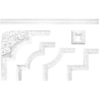 Grand Decor - Wand- und Deckenumrandung Fries Stuck pu stoßfest CR710/A-E:Segment CR710D - 235 x 235 x 25 mm von GRAND DECOR