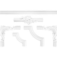 Grand Decor - Wand- und Deckenumrandung Fries Stuck pu stoßfest CR810/A-D: Segment CR810A - 205 x 205 x 18 mm von GRAND DECOR