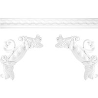 Grand Decor - Wand- und Deckenumrandung Fries Stuck pu stoßfest CR920/A: Segment CR920A - 230 x 230 x 23 mm von GRAND DECOR