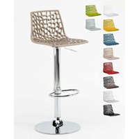 Barhocker mit Fußstütze Hoch Drehbar Höhenverstellbar für Küche Bar Grand Soleil Spider - Beige Jute von GRAND SOLEIL